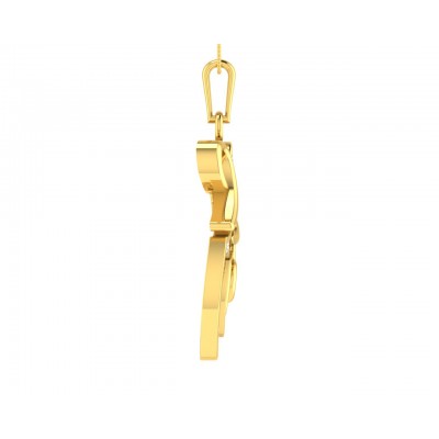 Propitious Shri Ram pendant in gold with diamonds